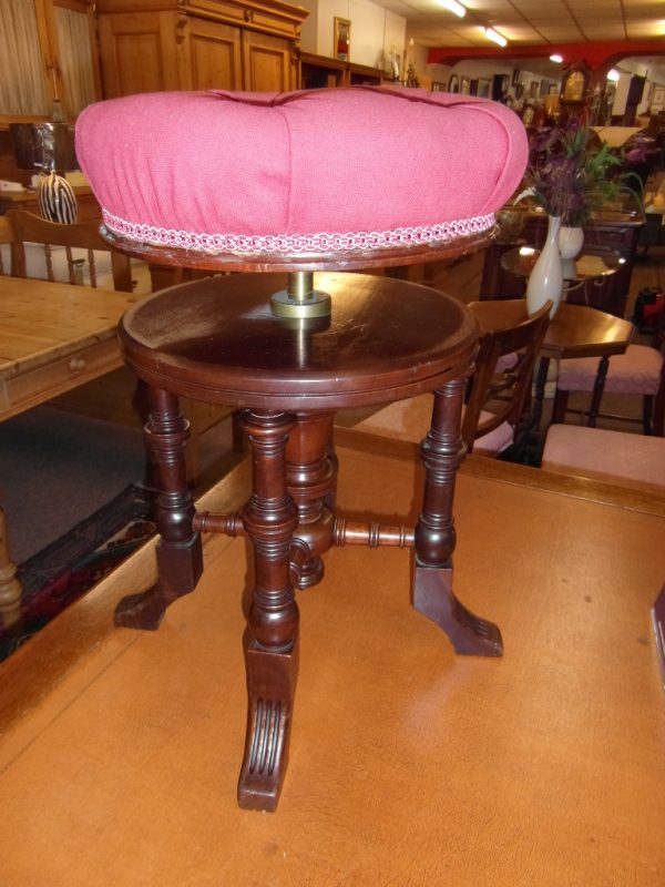 Victorian Piano Stool by H Brooks and Co.